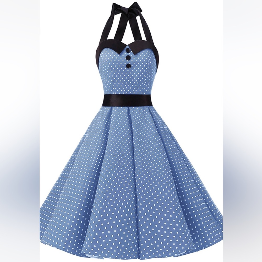 Dressystar Vintage Polka Dot Retro Dresses 50's 60's Rockabilly sz 4